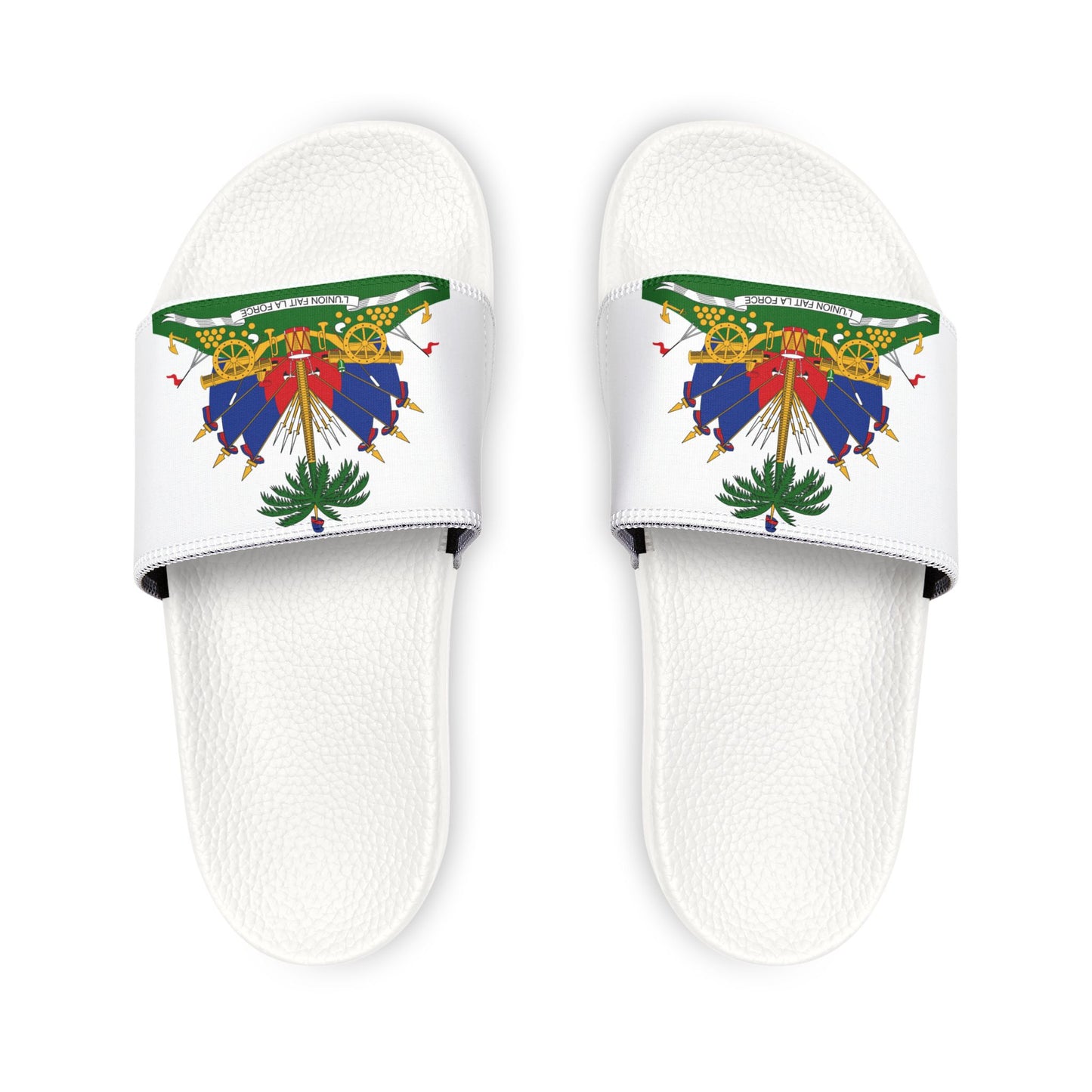 Haitian Flag Sandals, Summer Footwear, Men's Beach Sandals, Casual Slide Sandals, Travel Accessories