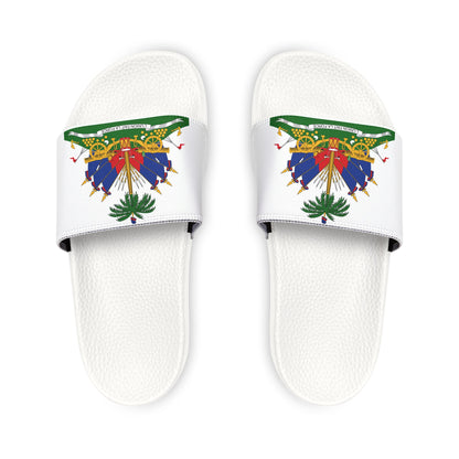 Haitian Flag Sandals, Summer Footwear, Men's Beach Sandals, Casual Slide Sandals, Travel Accessories