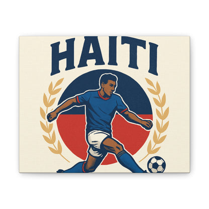 Haiti Soccer Canvas Print — Retro Football Wall Art