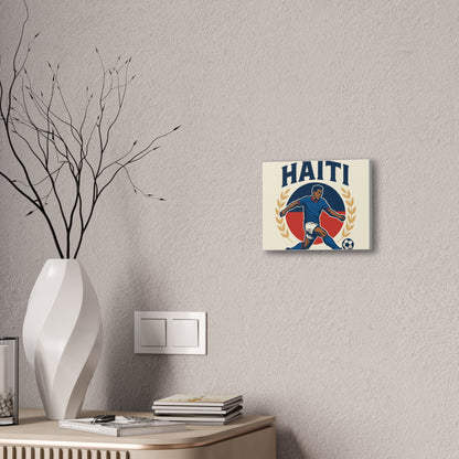 Haiti Soccer Canvas Print — Retro Football Wall Art