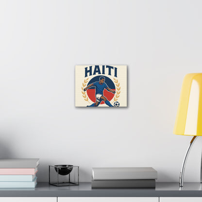 Haiti Soccer Canvas Print — Retro Football Wall Art