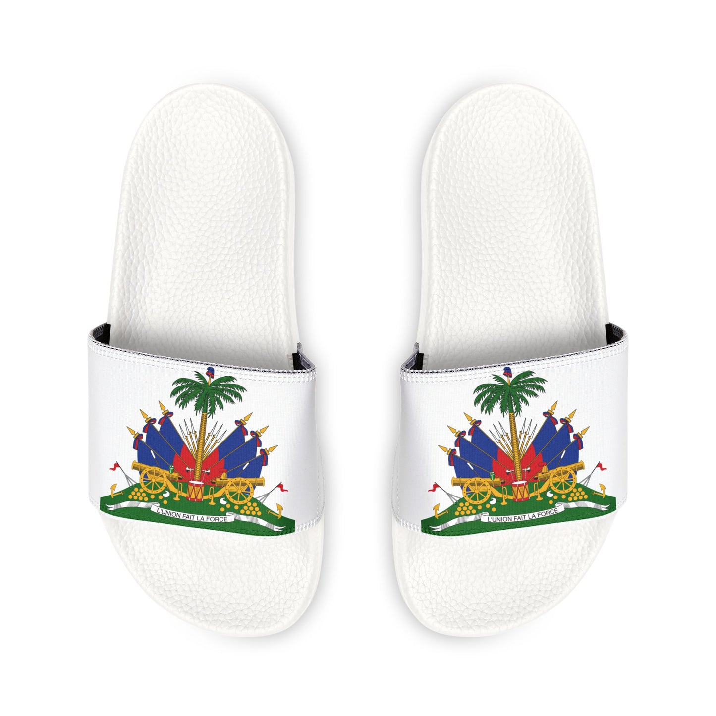 Haitian Flag Sandals, Summer Footwear, Men's Beach Sandals, Casual Slide Sandals, Travel Accessories