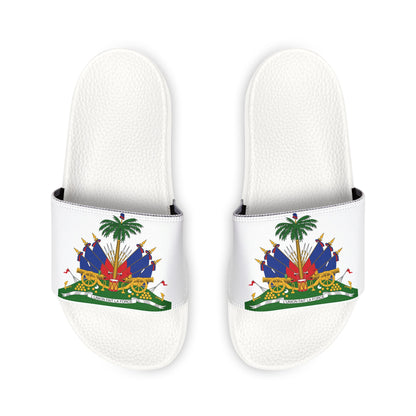 Haitian Flag Sandals, Summer Footwear, Men's Beach Sandals, Casual Slide Sandals, Travel Accessories