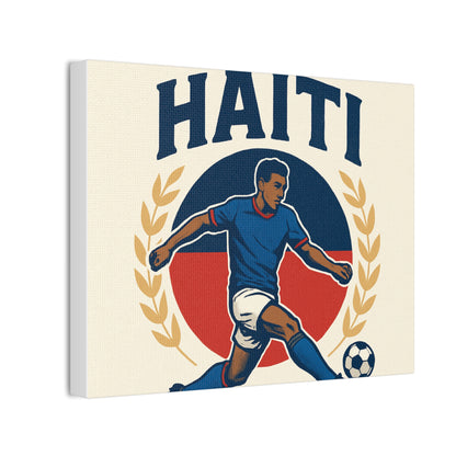 Haiti Soccer Canvas Print — Retro Football Wall Art